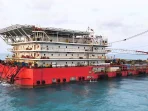 Kapal Accommodation Work Barge (AWB) untuk meningkatan kapasitas PT Pertamina Trans Kontinental (PTK) pada bisnis hulu migas. Foto: Dok. PTK
