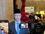 Menteri Luar Negeri Sugiono menyampaikan keterangannya setelah Jamuan Makan Malam Kenegaraan di Kompleks Istana Kepresidenan Turkiye, 10 April 2025 Foto: BPMI Setpres/Chandra