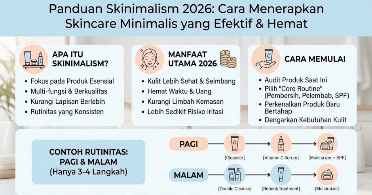Panduan Skinimalism 2026 Cara Menerapkan Skincare Minimalis yang Efektif & Hemat